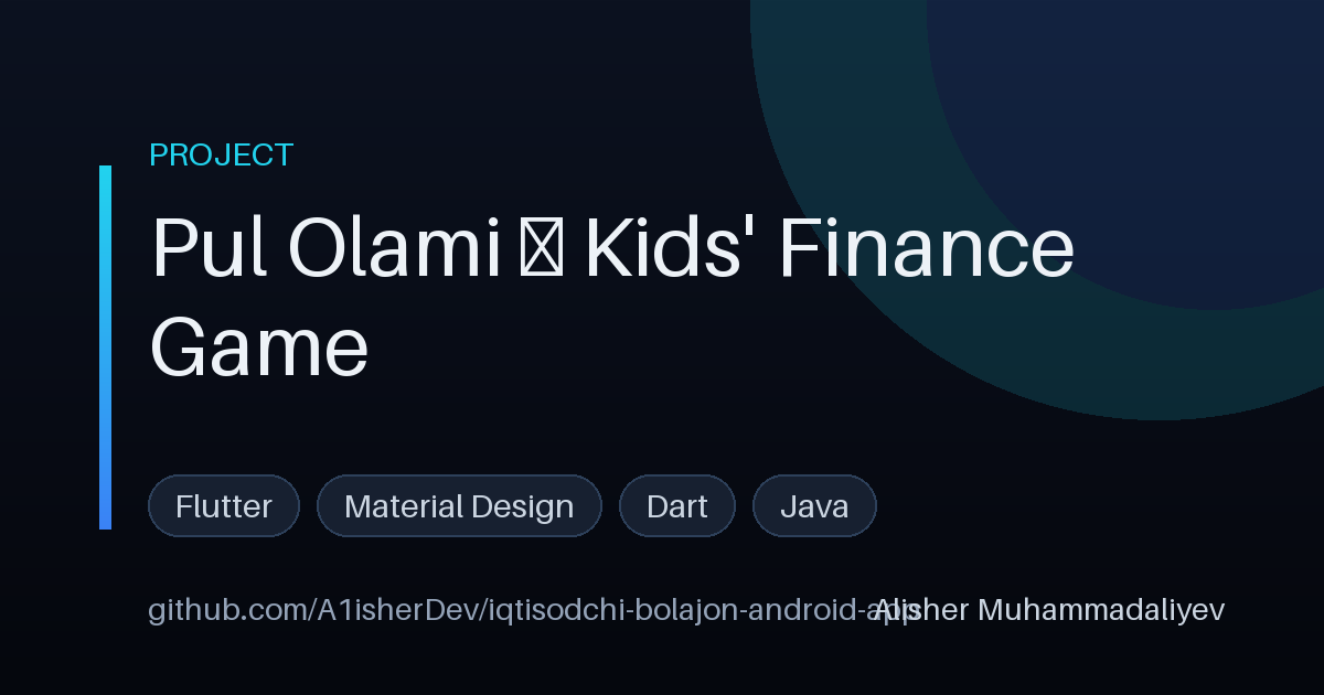 Pul Olami — Kids' Finance Game